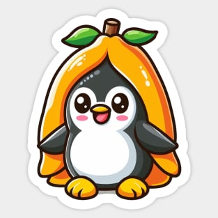 Tropical Penguin Paradise: Mango Penguin Magic Sticker